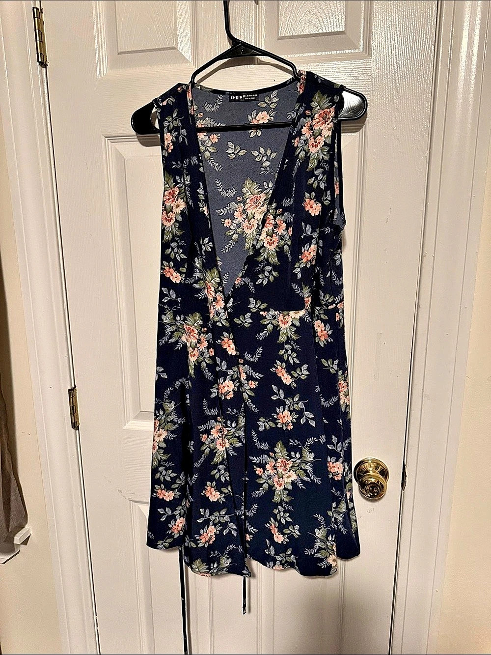 SHEIN Floral Mini Dress in Blue & Pink Like New